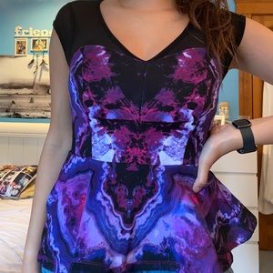 purple Bebe peplum top
